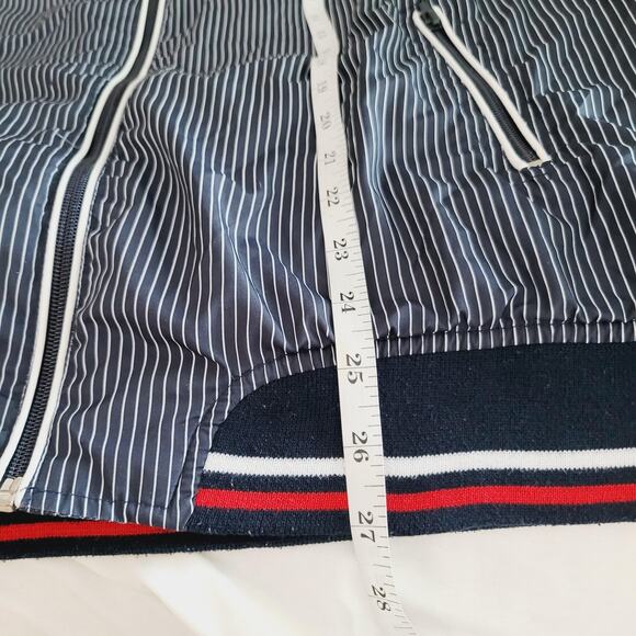 Cultural Revolution Jacket Mens Large Bomber Full Zip Retro White Stripe 70s - Picture 14 of 15